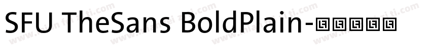 SFU TheSans BoldPlain字体转换